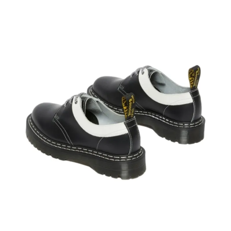 Dr. Martens 1461Bex Smooth Contrast Leather Oxford Shoes 'Black White'-4