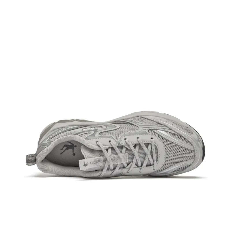 QIAODAN Cushioned Wear-Resistant Breathable Low-Top Running Shoes Women's Gray-3