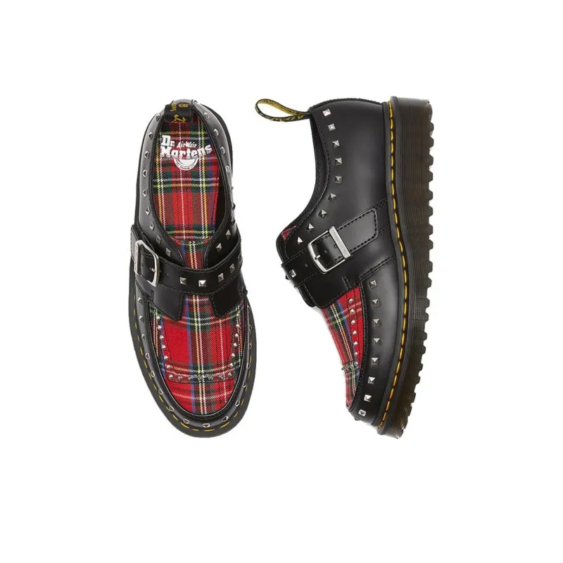 Dr.Martens Platform Shoes Women's Black Red-3