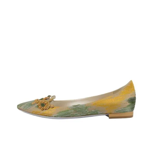 RENE CAOVILLA Women's Casual Shoes Women's Yellow Green