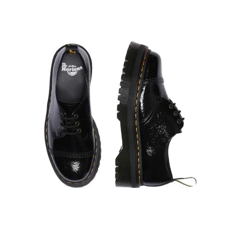 Dr.Martens 1461 Distressed Patent Leather Platform Shoes 'Black' Women's-4