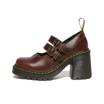Dr.Martens Chunky Heel Mary Jane Shoes Women's Dark Brown