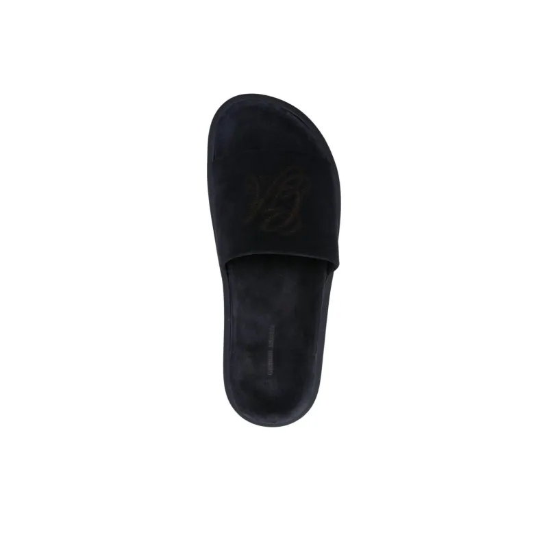 GIORGIO ARMANI Logo Embossed Slip On Slides-3