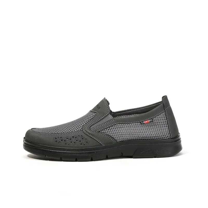 Old Meihua Casual Shoes Men Low Top Black/Gray-5