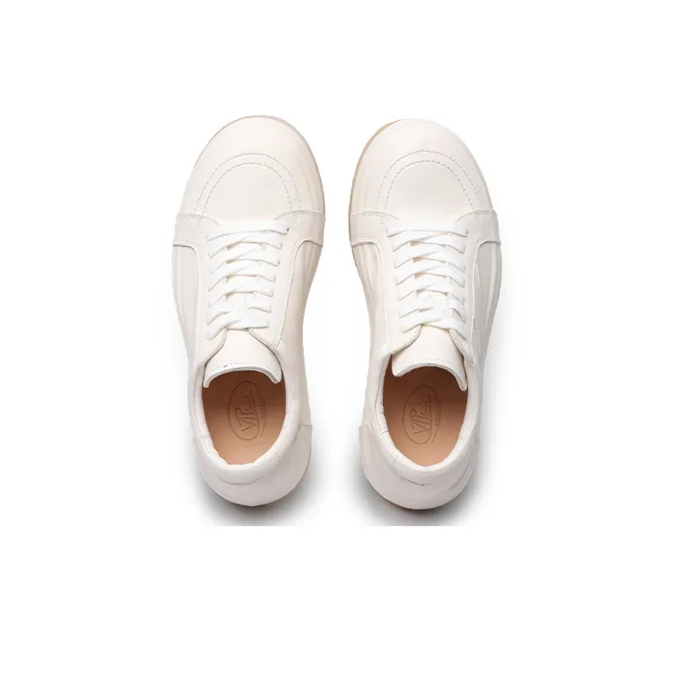 Viplander Wrapping Anti Slip Shock Absorbing And Wear Resistant Low Top Skateboard Shoes Men's White-3