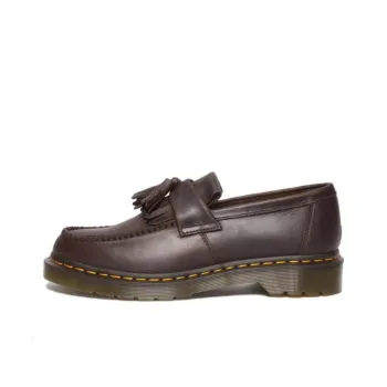 Dr.Martens Adrian Crazy Horse Leather Tassel Loafers 'Dark Brown'