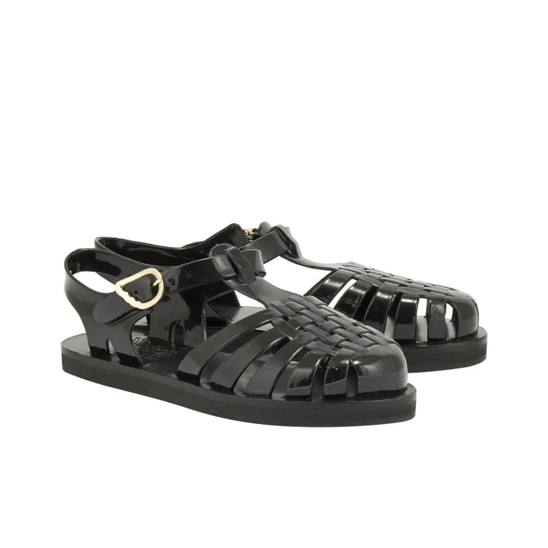 ANCIENT GREEK SANDALS Homeria Roman Sandals Women's Black-2