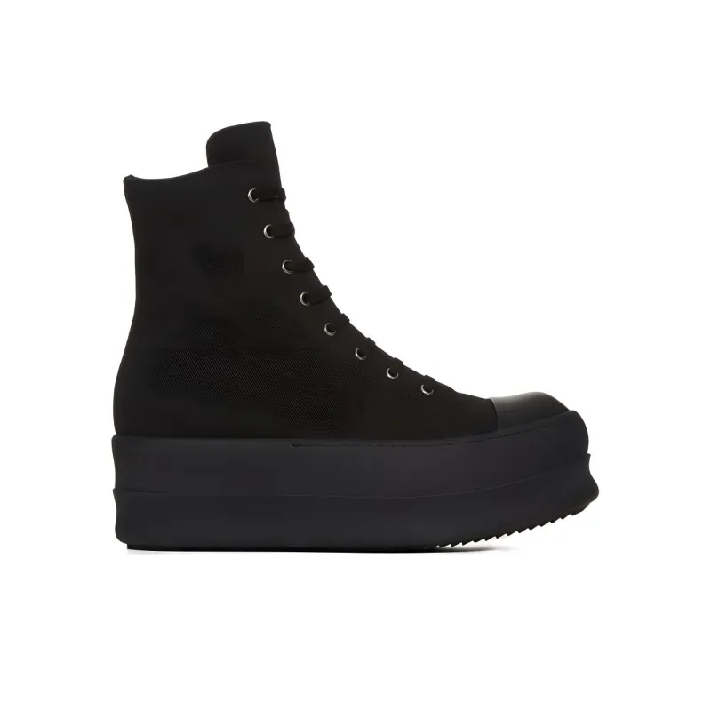 Rick Owens DRKSHDW High Top Skateboard Shoes Men's Black-1