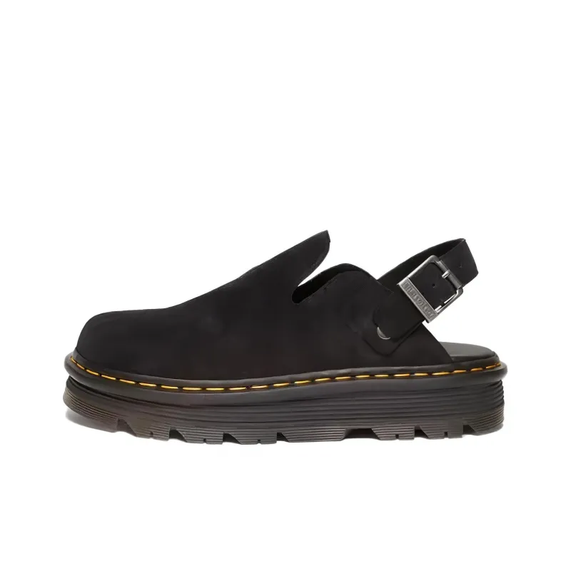 Dr. Martens Zebzag Suede Slingback Platform Mule Black-0