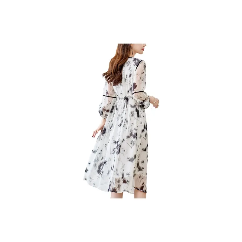 To The West Long Sleeved Dresses Women's Black-1