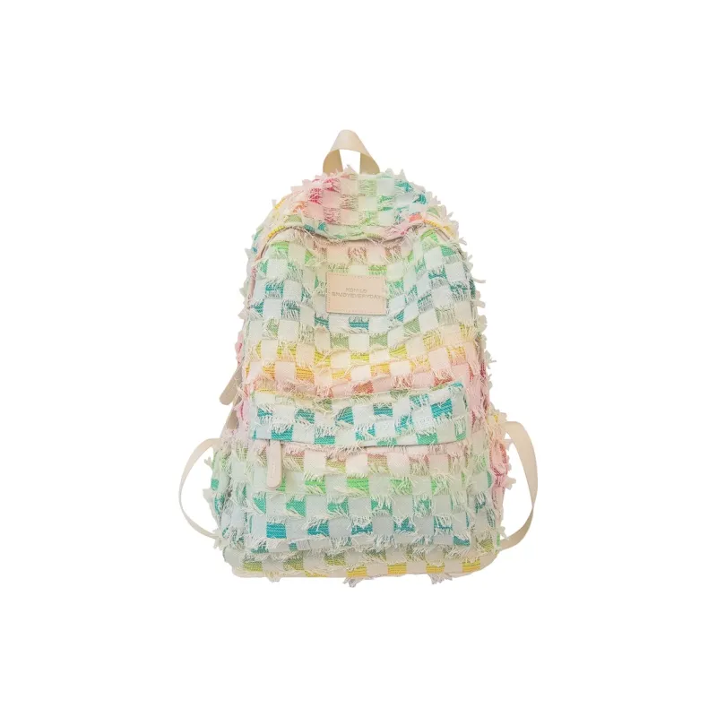 DCLOUD Canvas Backpack Regular Women's Multicolor-4