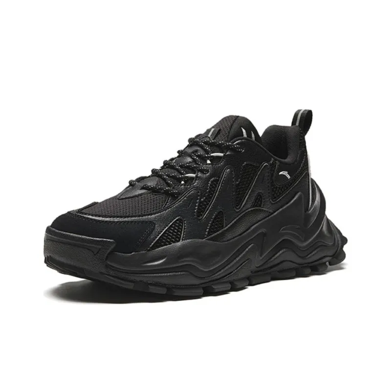 Anta Life Collection Cushioning Slip Resistant Low Top Casual Shoes Men's Black-1