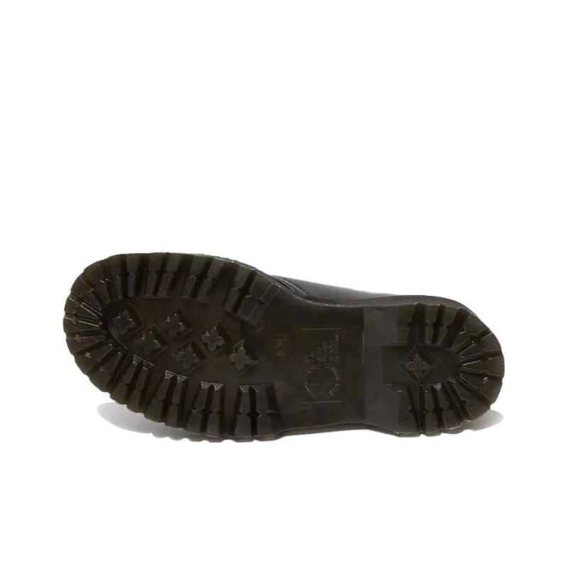 Dr. Martens Holly Leather Platform Shoes 'Black Buttero' Women's-3