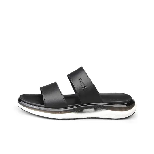 DCK Foam Sole Rubber Sole Cut Out Slip Resistant Abrasion Resistant Slide Slippers Men's