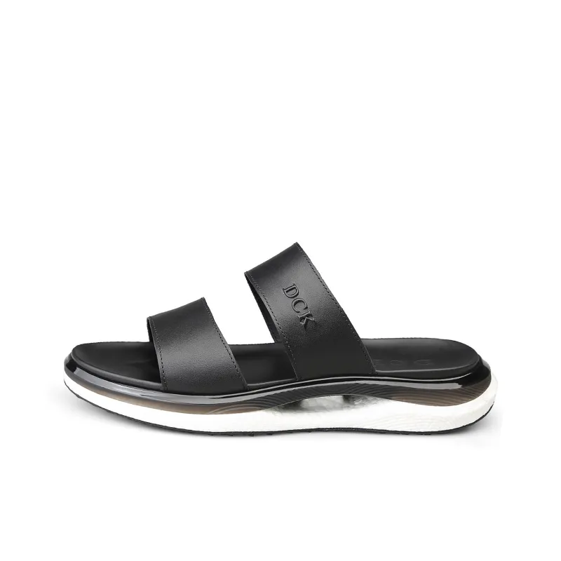 DCK Foam Sole Rubber Sole Cut-Out Slip-Resistant Abrasion-Resistant Slide Slippers Men's-0