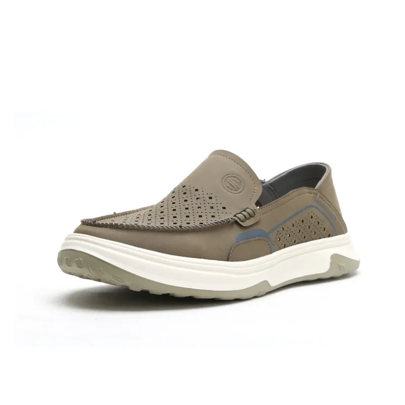 Old Meihua Men's Casual Shoes Men Low Top Black/Khaki-6