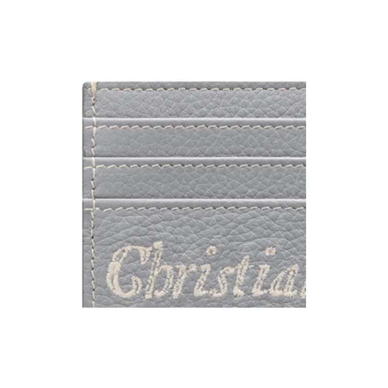 DIOR Cow Leather Card Holder, Wallet, Card Holder Men's Gray-3