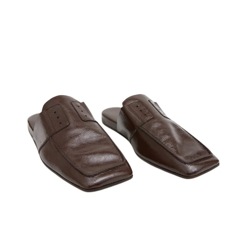 TIBI Wrap-toe Slippers Women's Brown-2