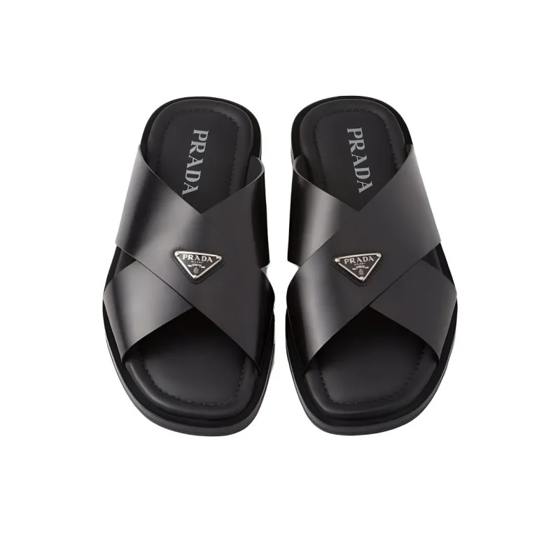 PRADA Slide Slippers Men's Black-4