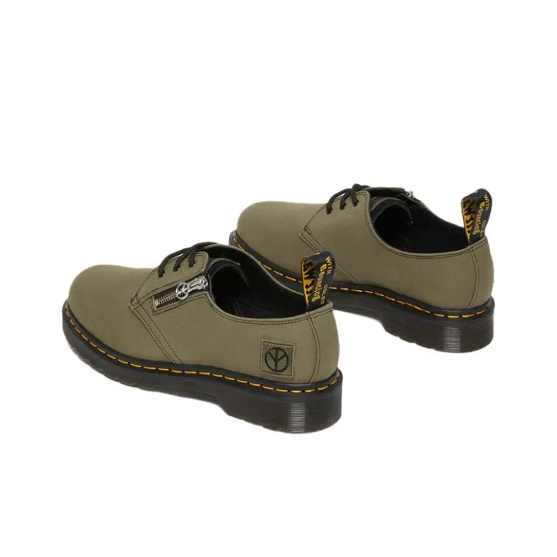Dr.Martens X Babylon 1461 Canvas & Leather Oxford Shoes 'Black Olive'-4