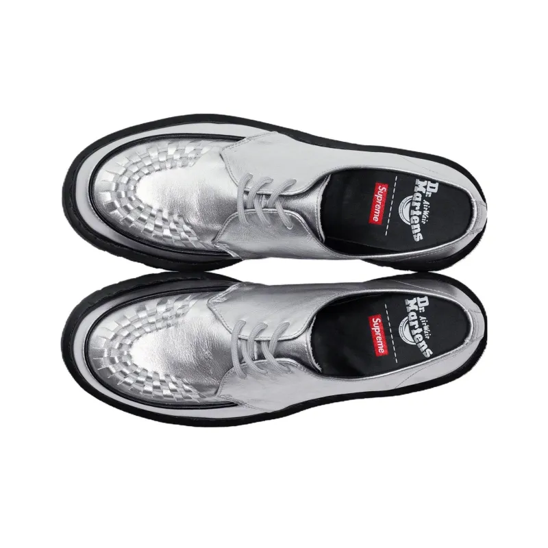 Dr. Martens Ramsey Supreme Nappa Leather Creepers 'Silver'-3