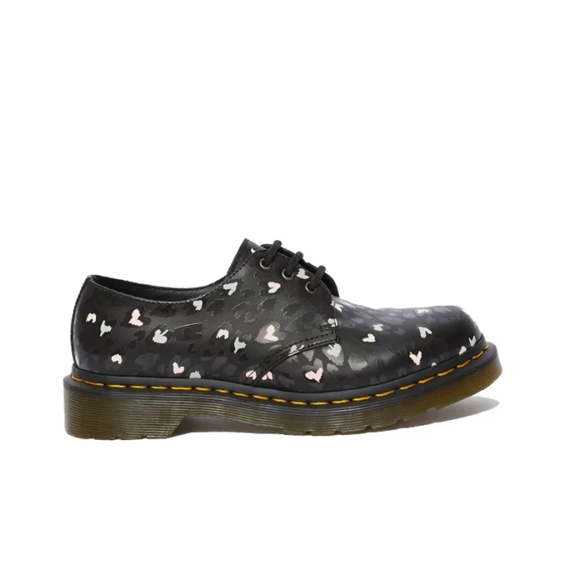Dr.Martens 1461 Leather Heart Printed 'Black' Women's-1