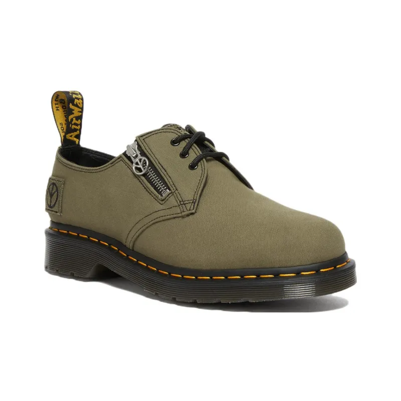 Dr.Martens X Babylon 1461 Canvas & Leather Oxford Shoes 'Black Olive'-1