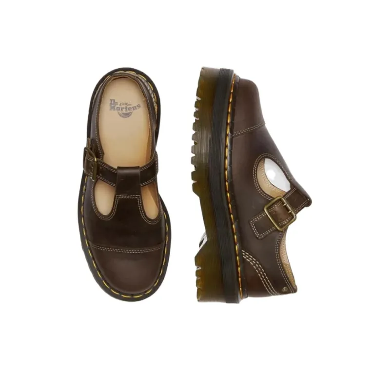 Dr.Martens Casual Single Shoes Women's Dark Umber-4