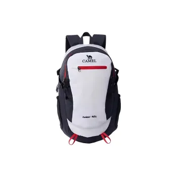 CAMEL Nylon Hiking Bag Backpacks Unisex White & Black