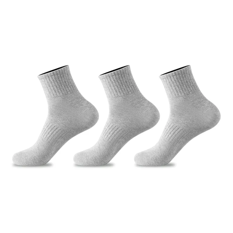 H YXIANG Mid Calf Socks Men's 3 Pack-3