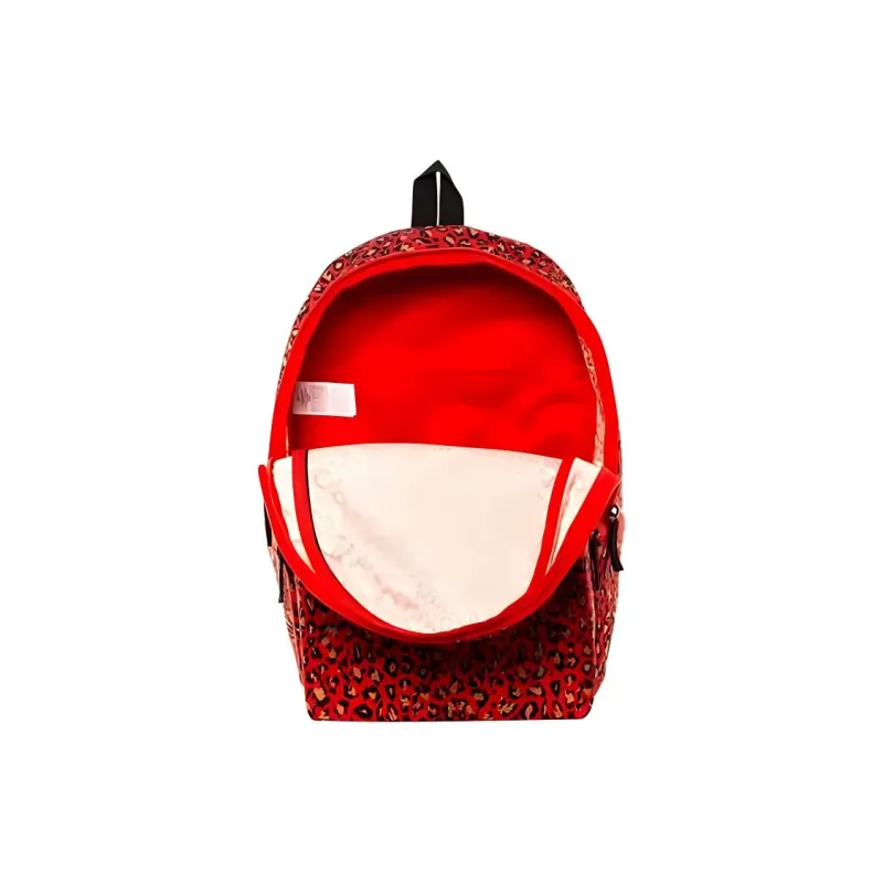 Nike Polyester Backpack Regular Unisex Red Leopard Print-4