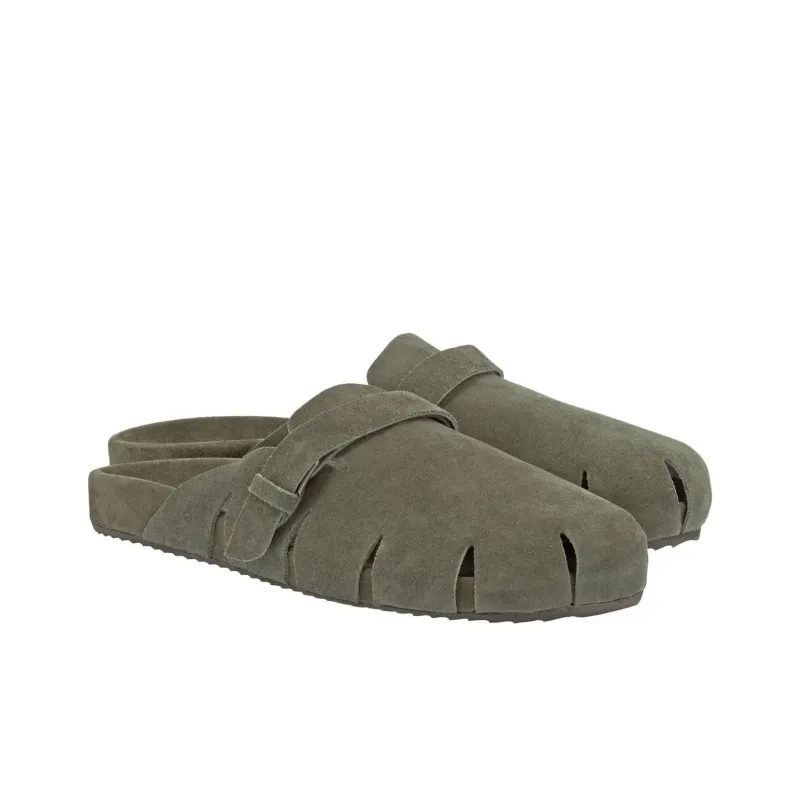 ANCIENT GREEK SANDALS Wrap-toe Slippers Men's Green-2