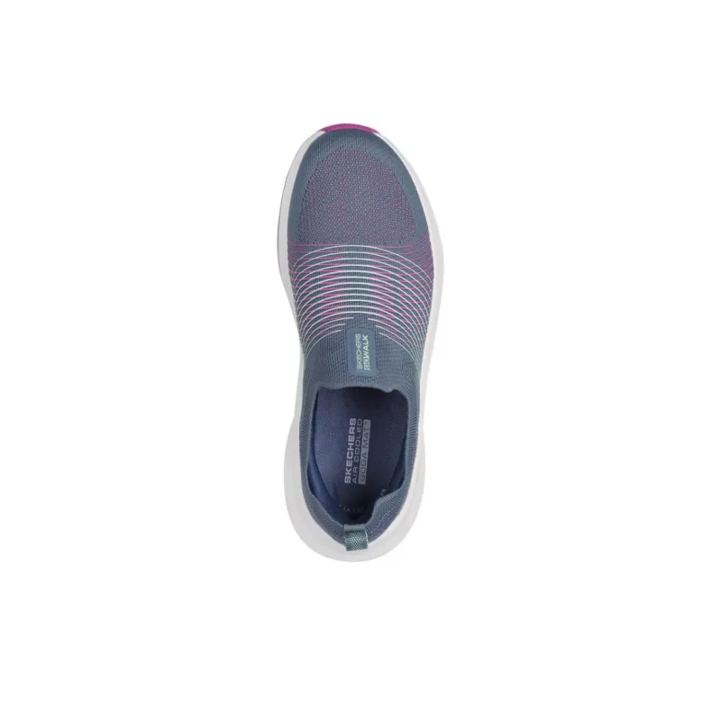 Skechers GO WALK Ma Anti Slip Wear Resistant Low Top Casual Shoes Women's Gray Purple-2