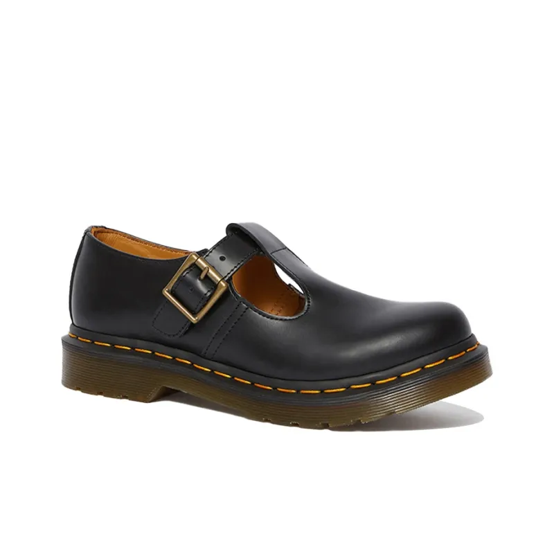 Dr. Martens Polley Smooth Leather Mary Janes Black Women's-1