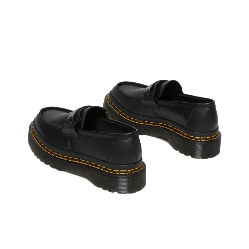 Dr.Martens Penton Bex Double Stitch Leather Loafers 'Black Poly Rip Stop + Element'-3