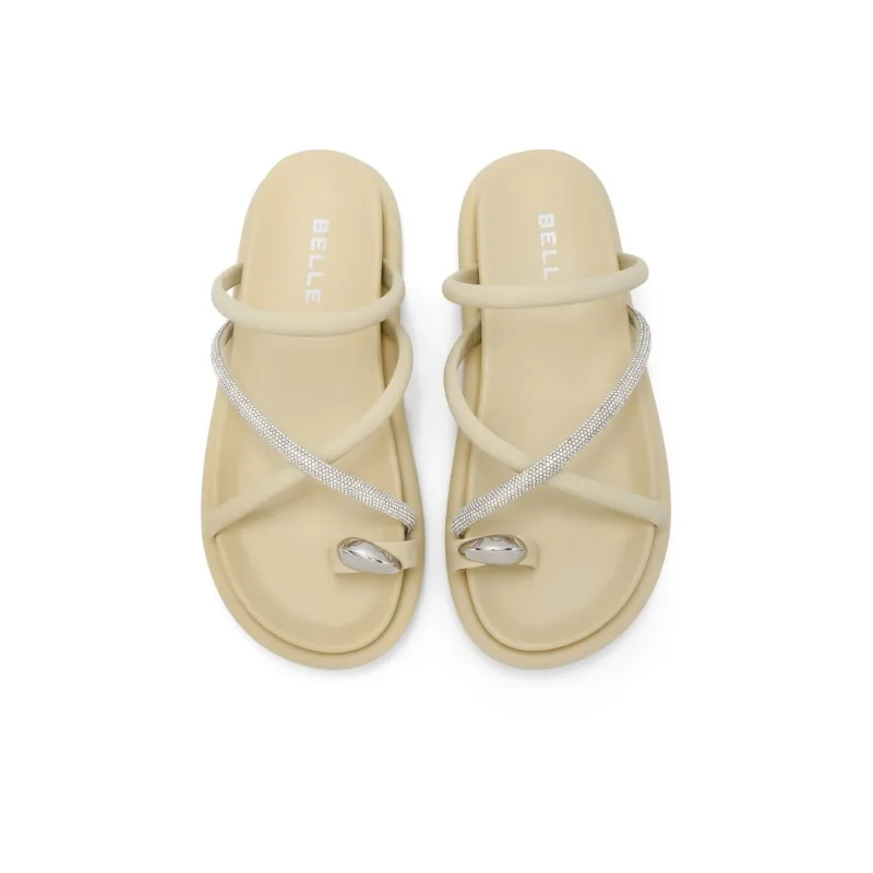 BELLE EVA Rhinestone Abrasion Resistant Slip Resistant Slide Slippers Women's-10