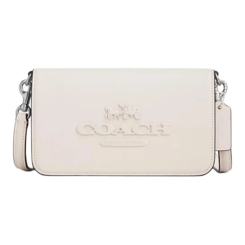 COACH Calfskin Crossbody Bag Shoulder Bag Women's Silver Choke Ring-0