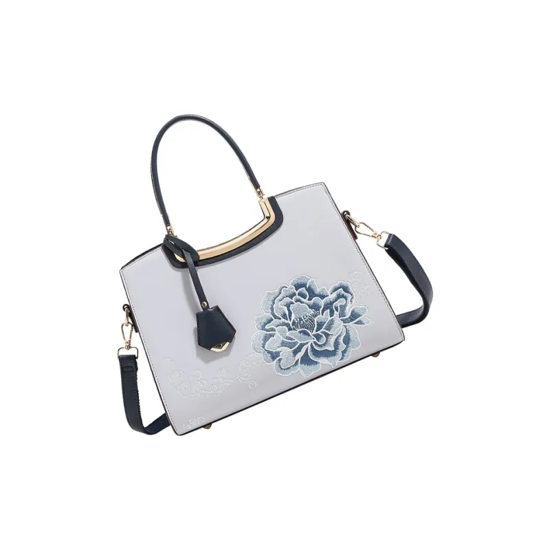 TTaG．baG Cow Leather Shoulder Bag, Crossbody Bag, Handbag Women's Light Blue-1