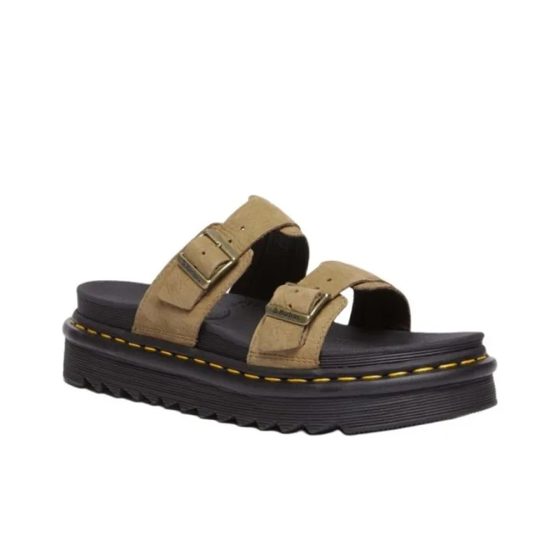 Dr.Martens Slip Resistant Slide Slippers Women's Brown-3