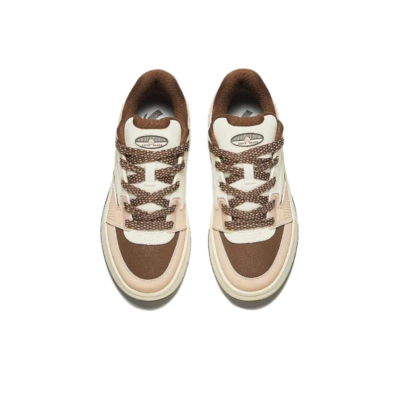 Anta Anti-Slip Wear-Resistant Low-Top Skateboard Shoes Women's Brown-2