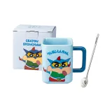 Crayon Shin-Chan Mark Square Cup-Dynamic Shin-Chan (with Spoon)