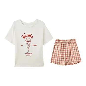 MADALLO Pajama Set Women's Ice Cream Print