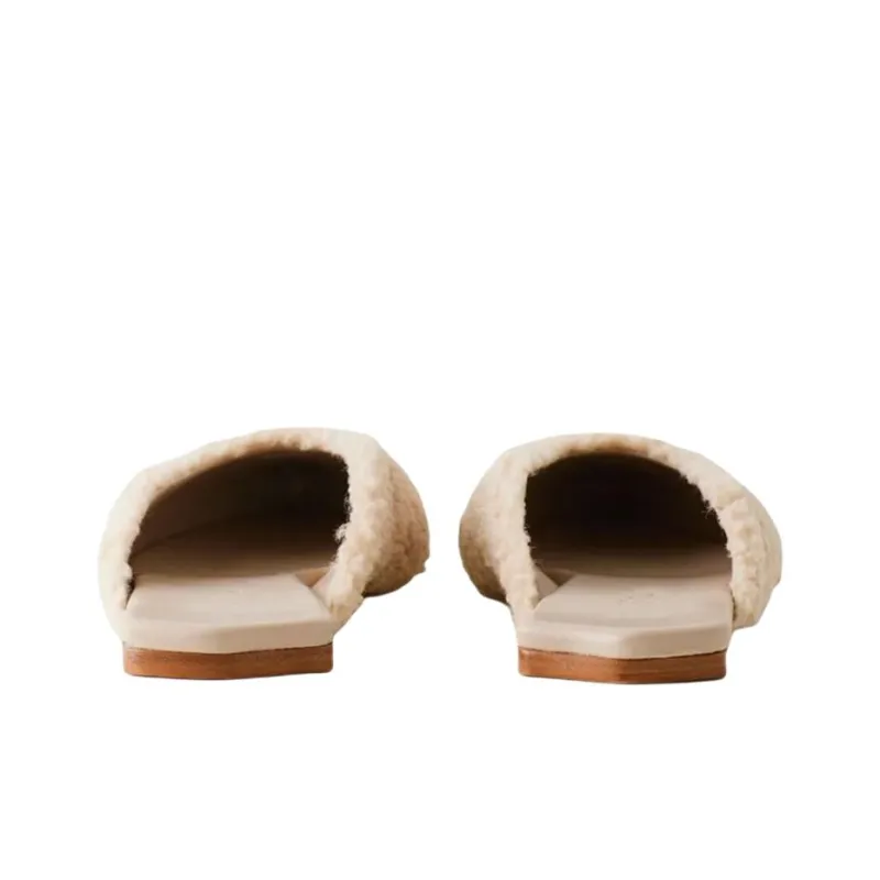 TIBI Wrap-toe Slippers Women's Beige-4