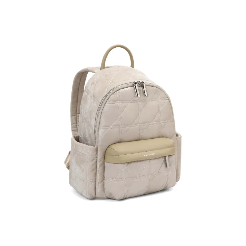 BELLE Premium Texture Backpack Tubas Women's Khaki-3