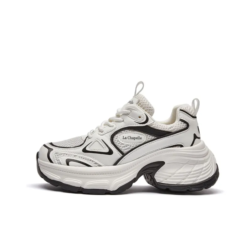 La Chapelle Breathable Height Increase Low Top Chunky Sneakers Women's-20
