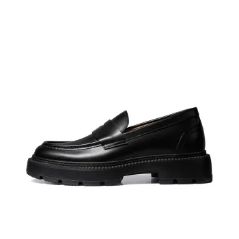 Zuti British Business Calfskin Penny Casual Shoes Loafers Approximately 6cm Men's Black