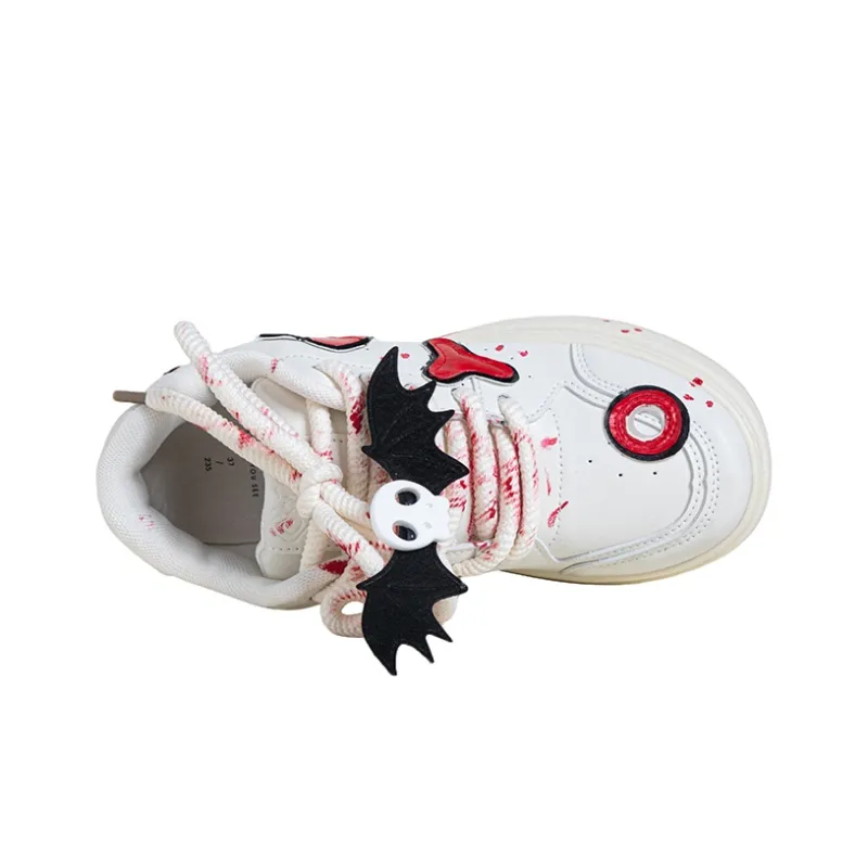 OYNN Young Baby Series Skateboard Shoes Women's Low Top Red-3