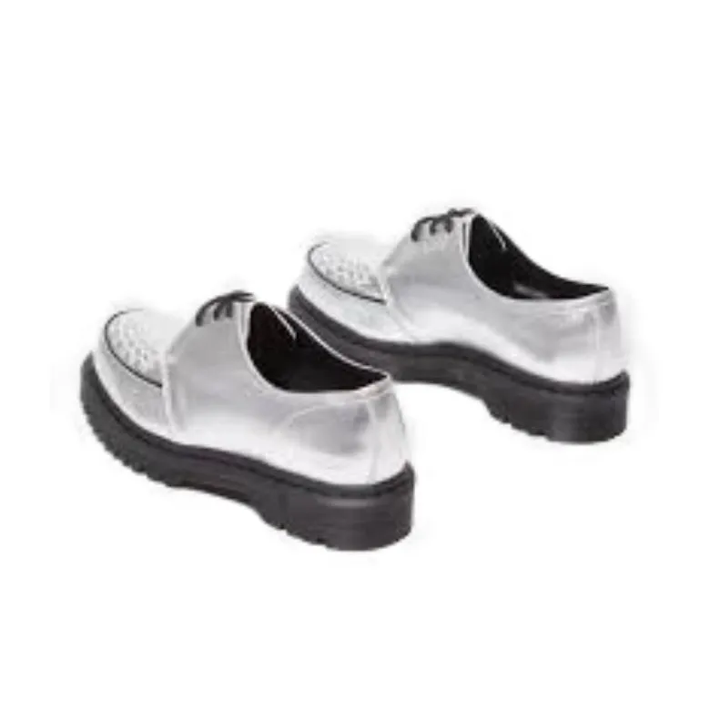Dr. Martens Ramsey Supreme Nappa Leather Creepers 'Silver'-4