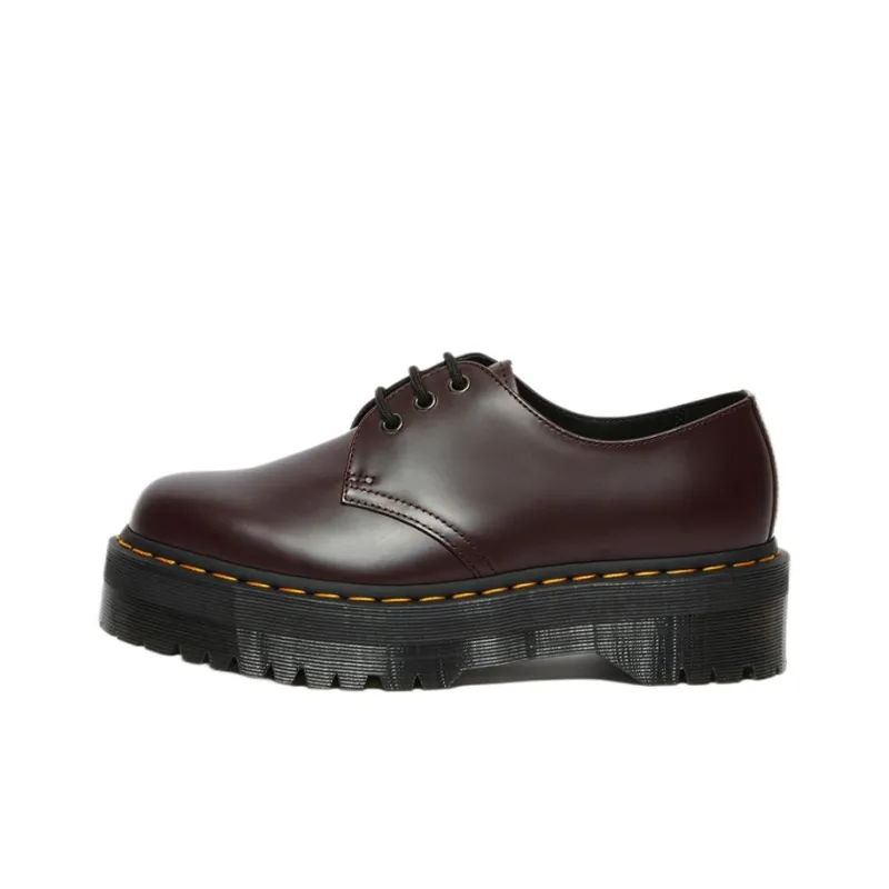 Dr. Martens 1461 Smooth Leather Platform Shoes 'Wine Red'-0