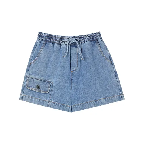 ELF SACK Denim Shorts Women's Lively Washed Blue